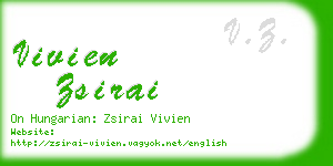 vivien zsirai business card